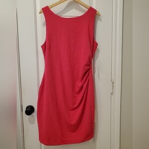 Bisou Bisou Womens lined Dress Back Zipper Pink
